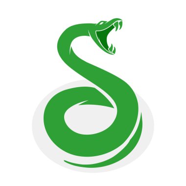 Vektör yılan logo şablonu. Viper simge veya simgesi