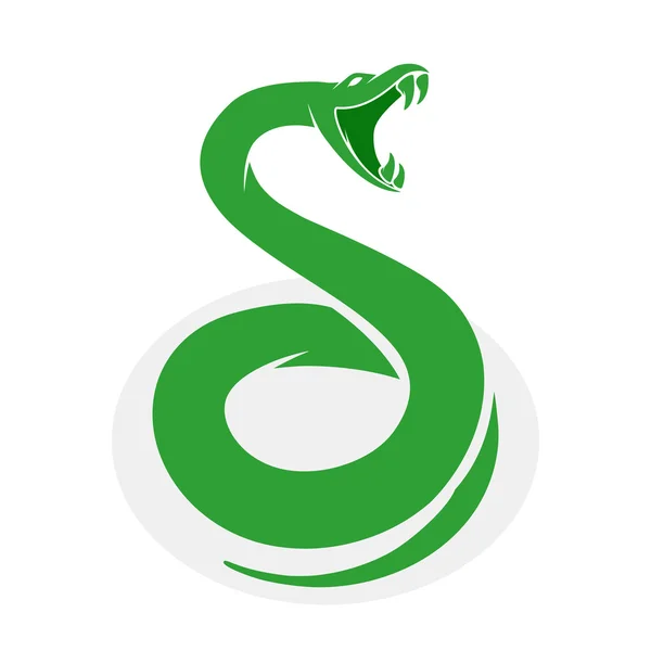 Modelo de logotipo de cobra vetorial. Símbolo ou ícone da víbora — Vetor de Stock