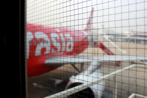 Blur and soft focus aircraft in airport — Stock Photo, Image