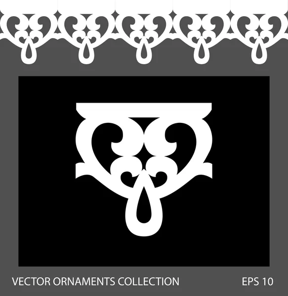 Patrón de borde ornamento sin costuras . — Vector de stock