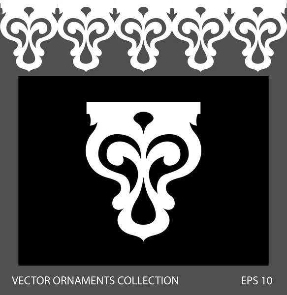 Patrón de borde ornamento sin costuras . — Archivo Imágenes Vectoriales