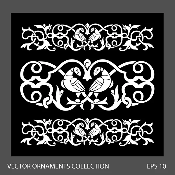 Abstracto Aves ornamento ilustración . — Vector de stock