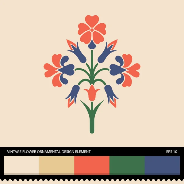 Vintage Blume ornamentales Gestaltungselement — Stockvektor