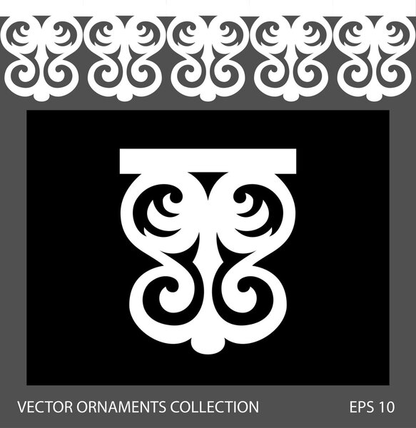 Seamless ornament border pattern.