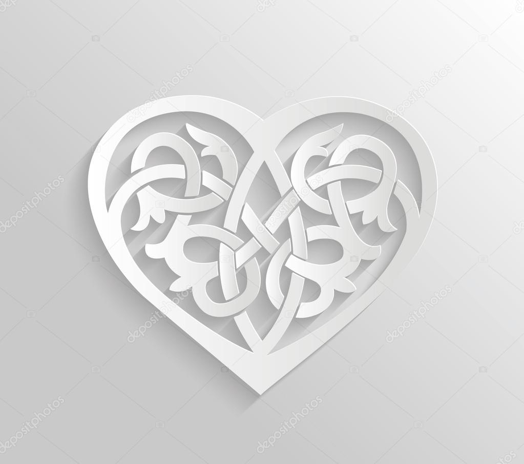 Heart ornament illustration.