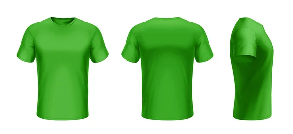 T-Shirt Vorder-, Rück- und Seitenansicht — Stockfoto