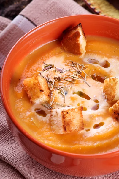 カボチャのクリーム スープ — ストック写真