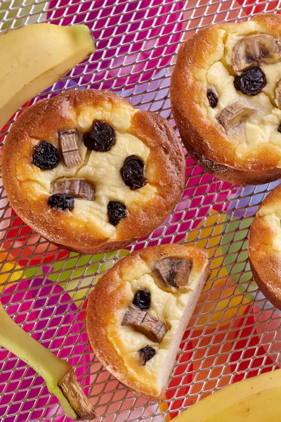 Mini banana cupcakes — Stock Photo, Image