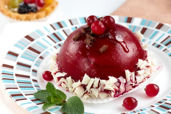 Gâteau aux canneberges framboises — Photo