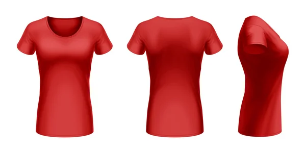 T-shirt front, back and side view — Stock Photo, Image