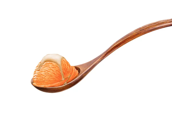 Wooden spoon with Icecream — Stock Photo, Image