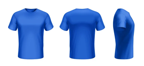 T-shirt vista frontal, traseira e lateral — Fotografia de Stock