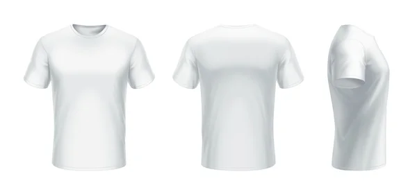 T-shirt vista frontal, traseira e lateral — Fotografia de Stock