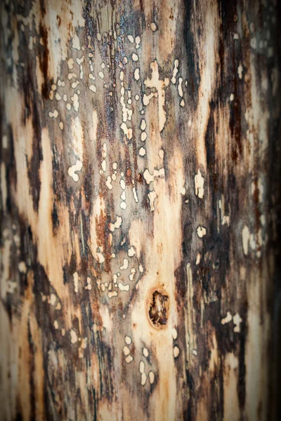 Vista aerea del vecchio tavolo di legno marrone chiaro . — Foto Stock