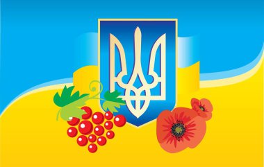 Ukrayna bayrağının ulusal sembolleri, armalar, gelincikler, viburum