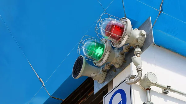 Linterna Industrial Prueba Explosiones Luz Obstáculo Sistema Alarma Luz Sonido — Foto de Stock