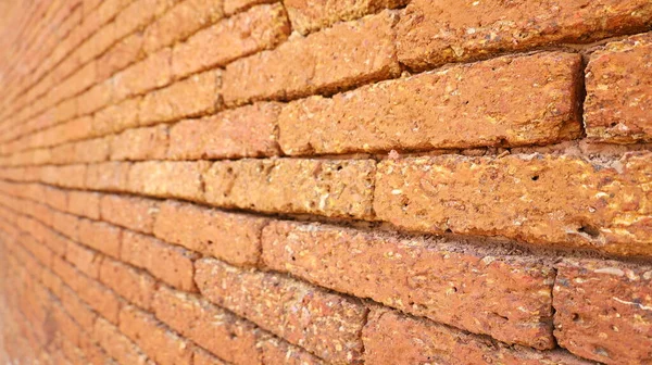 Widok Boku Czerwono Brązowy Kamienny Mur Tło Lub Lateryt Cegły — Zdjęcie stockowe