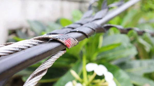 Accesorios Cable Preformados Alambre Espiral Para Tirar Cables Eléctricos Plástico — Foto de Stock