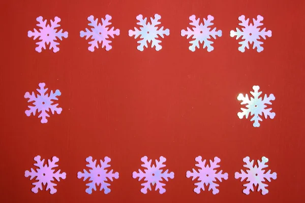 Tarjeta Felicitación Navideña Frontera Marco Navidad Con Espacio Copia Símbolo — Foto de Stock