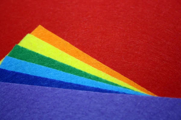 色鮮やかなフェルト繊維素材のファン テキストのスペース — ストック写真