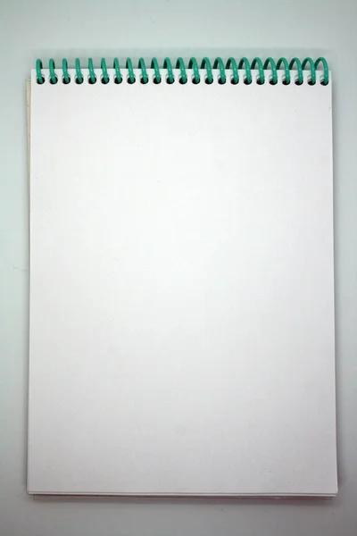 Notepad for notes and sketches on a white background. Space for text.