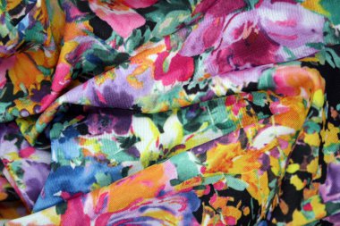 Arka plan dalgalar halinde duran sentetik kumaştan yapılmış. Metin için boşluk.