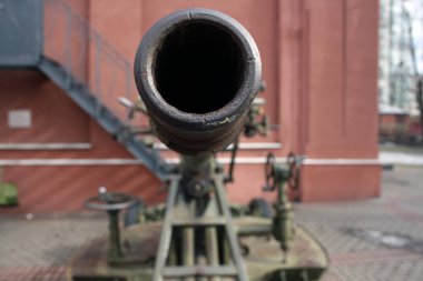 An artillery piece from the Second World War.