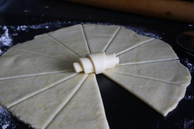 Hamur, simit yapmak için hazır..