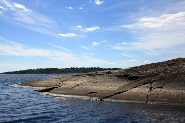 Karelska Näsets Fjordar Klippiga Öar Det Vilda Det Karelen Landskap — Stockfoto