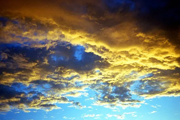 Zonsondergang Rivier Svir Gele Wolken — Stockfoto