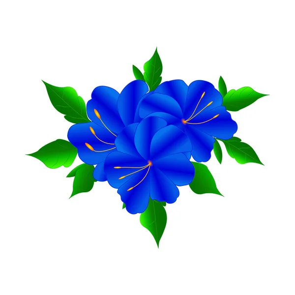 Fleur Bleue Six Pétales — Image vectorielle