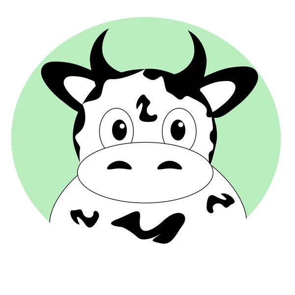 Dessin Symbole Vache Cette Année — Image vectorielle