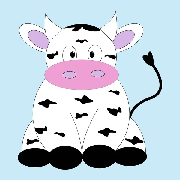 Dessin Symbole Vache Cette Année — Image vectorielle