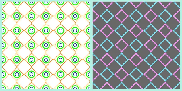 Set Vector Naadloze Geometrische Patronen Grafisch Modern Patroon Kleurrijke Kleuren — Stockvector