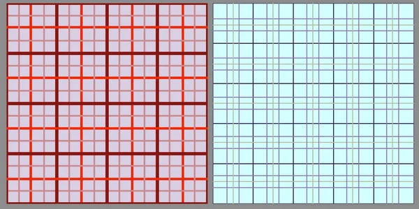 Des Lignes Verticales Horizontales Multicolores Sont Connectées Carrés Ensemble Motifs — Image vectorielle