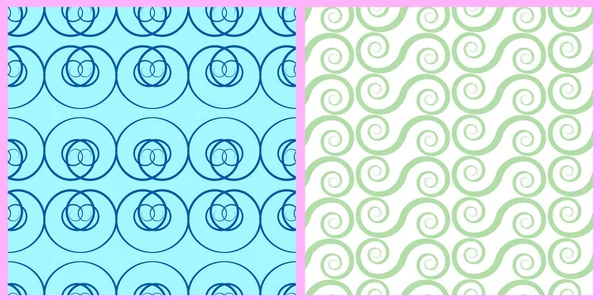 Eine Reihe Von Vektormustern Abstraktes Geometrisches Muster Einer Spirale Drehungen — Stockvektor