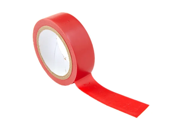 赤の絶縁テープ — ストック写真
