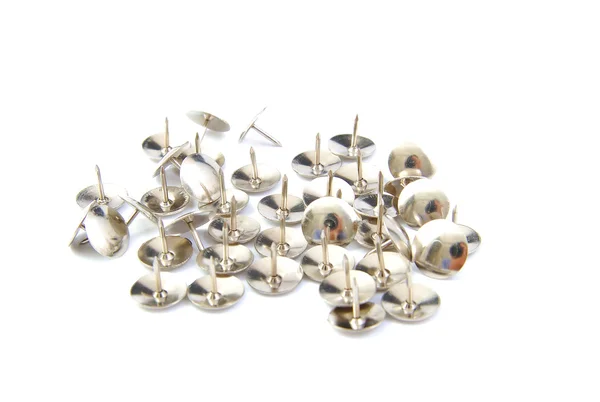 Thumbtacks on a white background — Stock Photo, Image