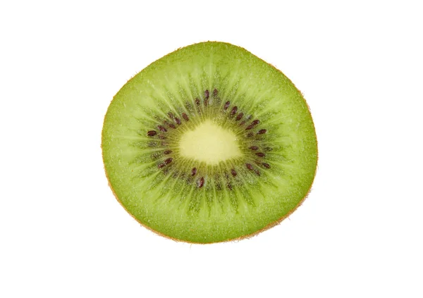 Halb frische Kiwi isoliert auf weißem Hintergrund. — Stockfoto