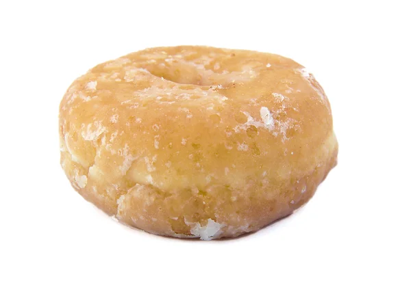 Glaserade Donut på vit bakgrund. Ringdiagram. — Stockfoto