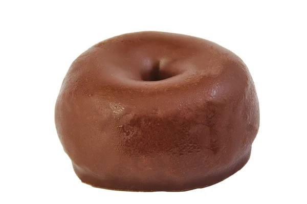 Gogoasa de ciocolata izolata pe alb. Donut . — Fotografie, imagine de stoc