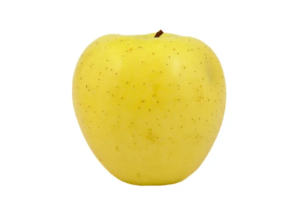 Pomme jaune dorée isolée sur blanc . — Photo