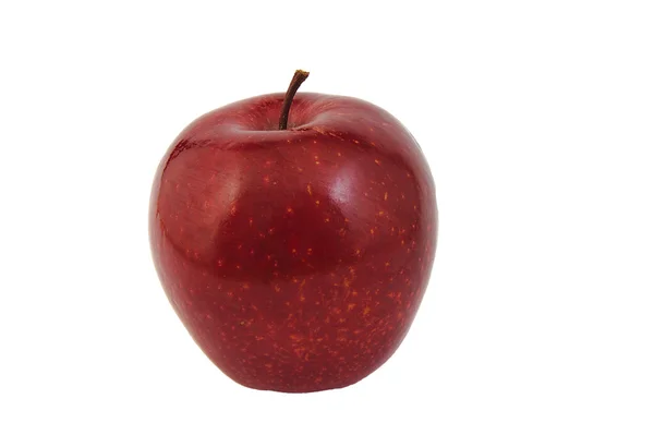 Rode appel geïsoleerd op wit. — Stockfoto