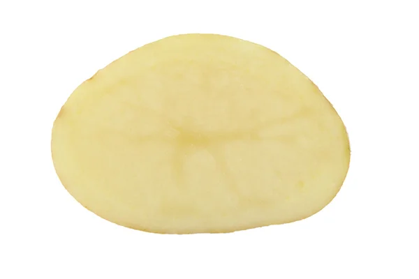 Half potato isolated on white background. — Stock Photo, Image