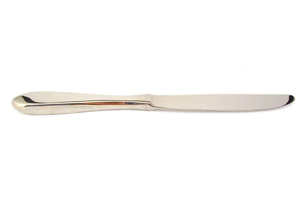 Metal knife on white background. — Stock Photo, Image