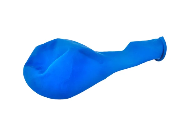 Beyaz arka plan üzerinde izole mavi sönük balon