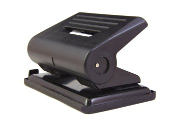 Beyaz bir arka plan üzerinde izole kara delik zımba