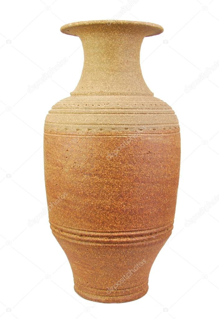 Antique amphora isolated on a white background