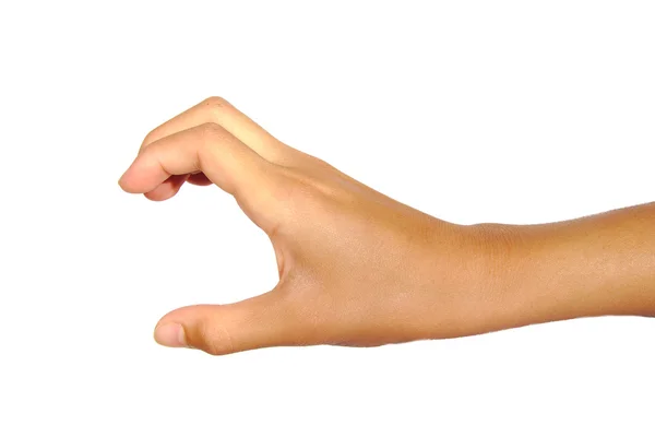 Female hand ready to take or catch something isolated on a white background — Stock Photo, Image