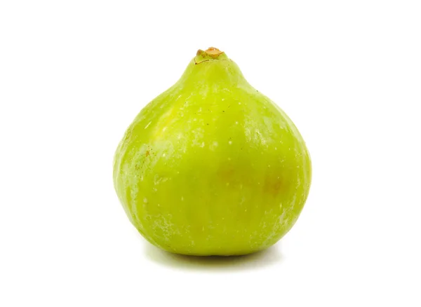 Single fresh and ripe fig isolated on a white background — Stock Photo, Image